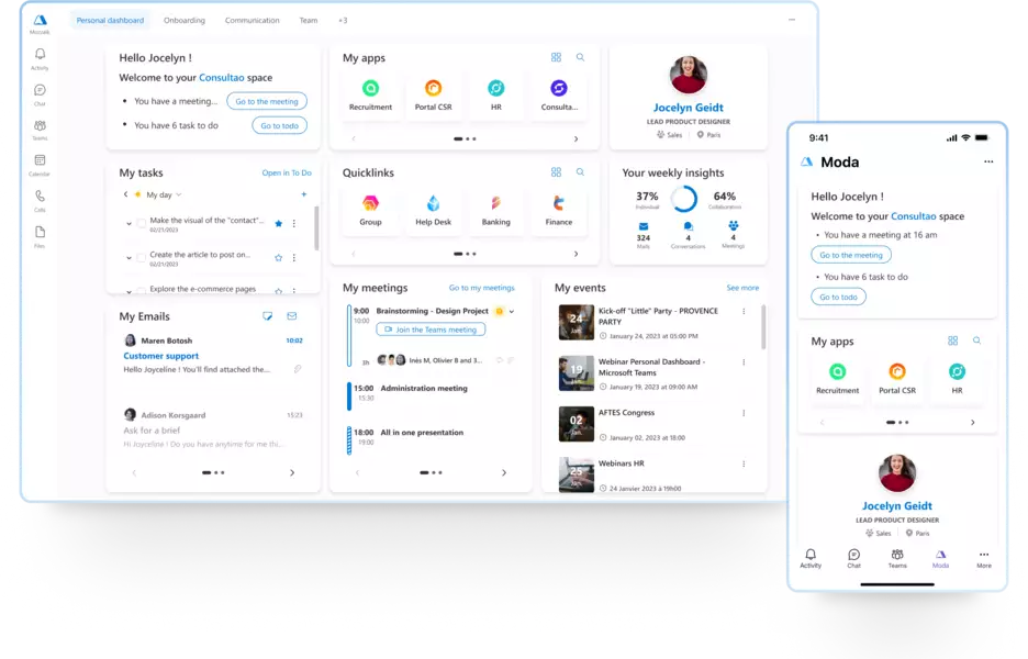 Mozzaik365, collaboration tool